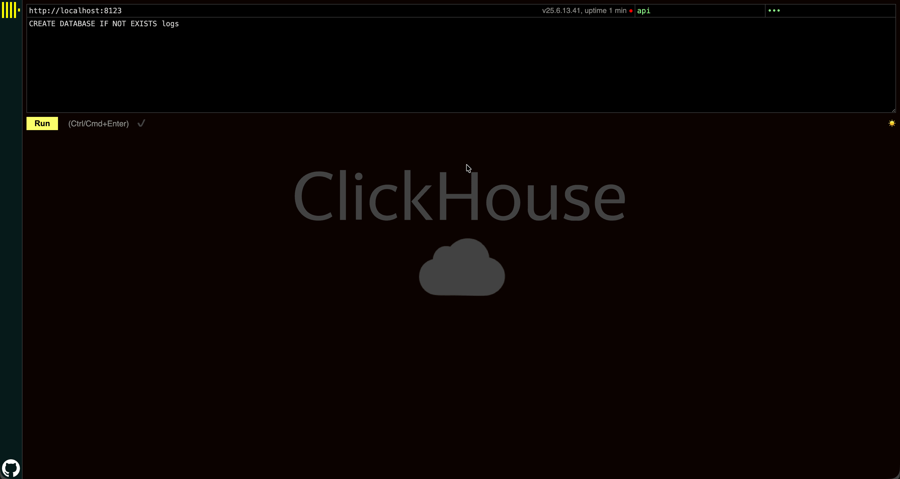 Interface Play de ClickStack