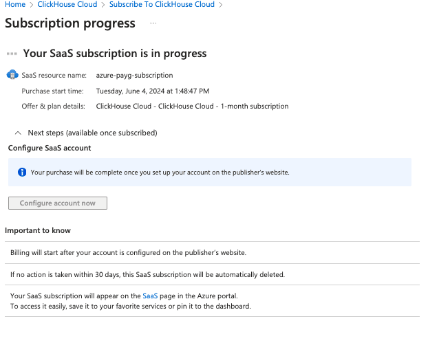 ClickHouse Cloud 登録情報フォーム