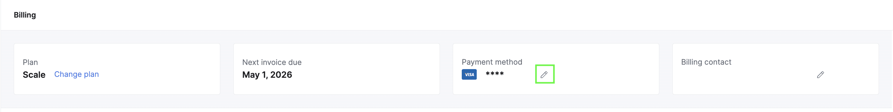 Modifier votre carte de crédit