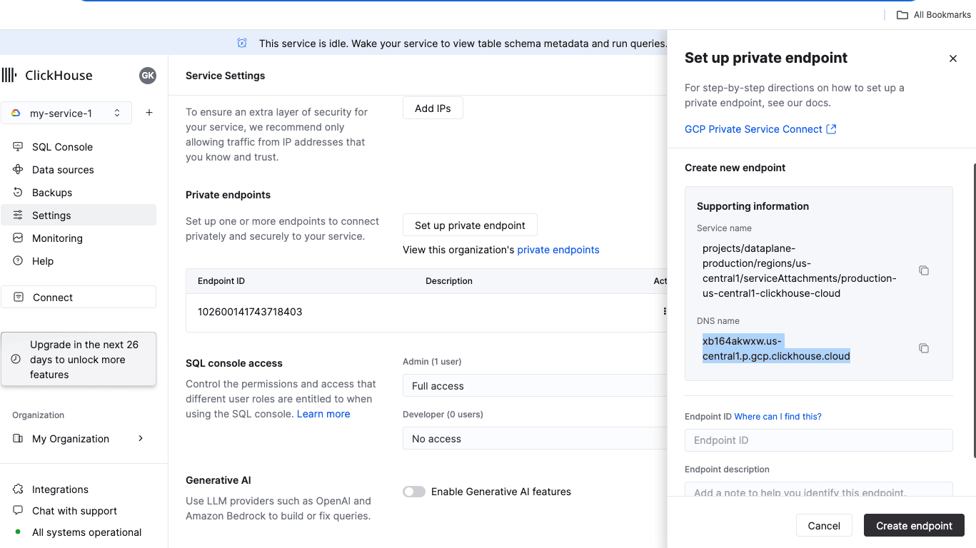 Nom DNS du Private Endpoint