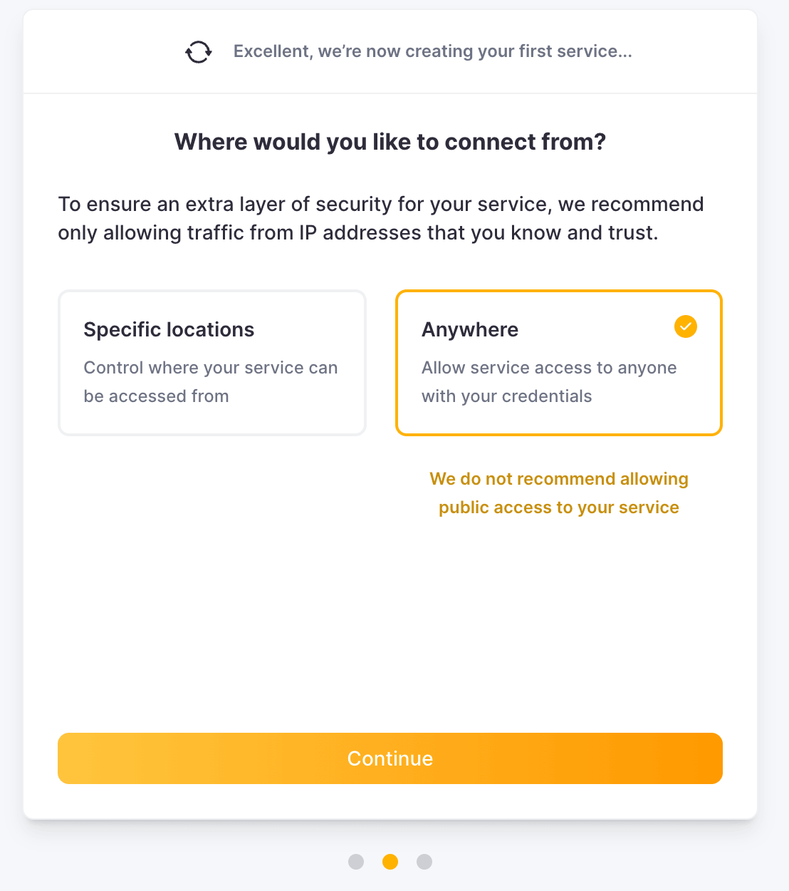 Настройки подключения ClickHouse Cloud с конфигурацией IP-доступа