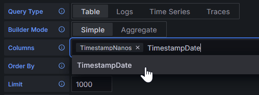 Exemple de sélection d’une table d’alias
