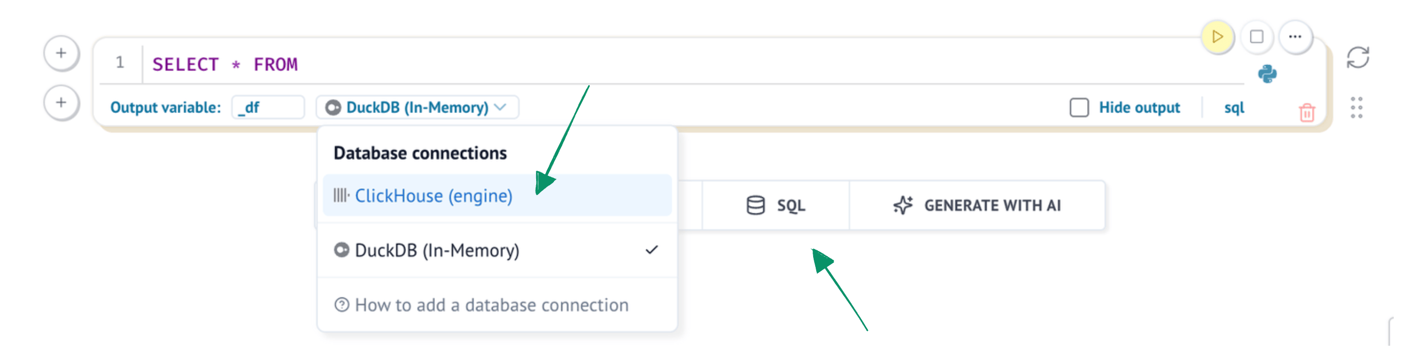 SQL 엔진 선택