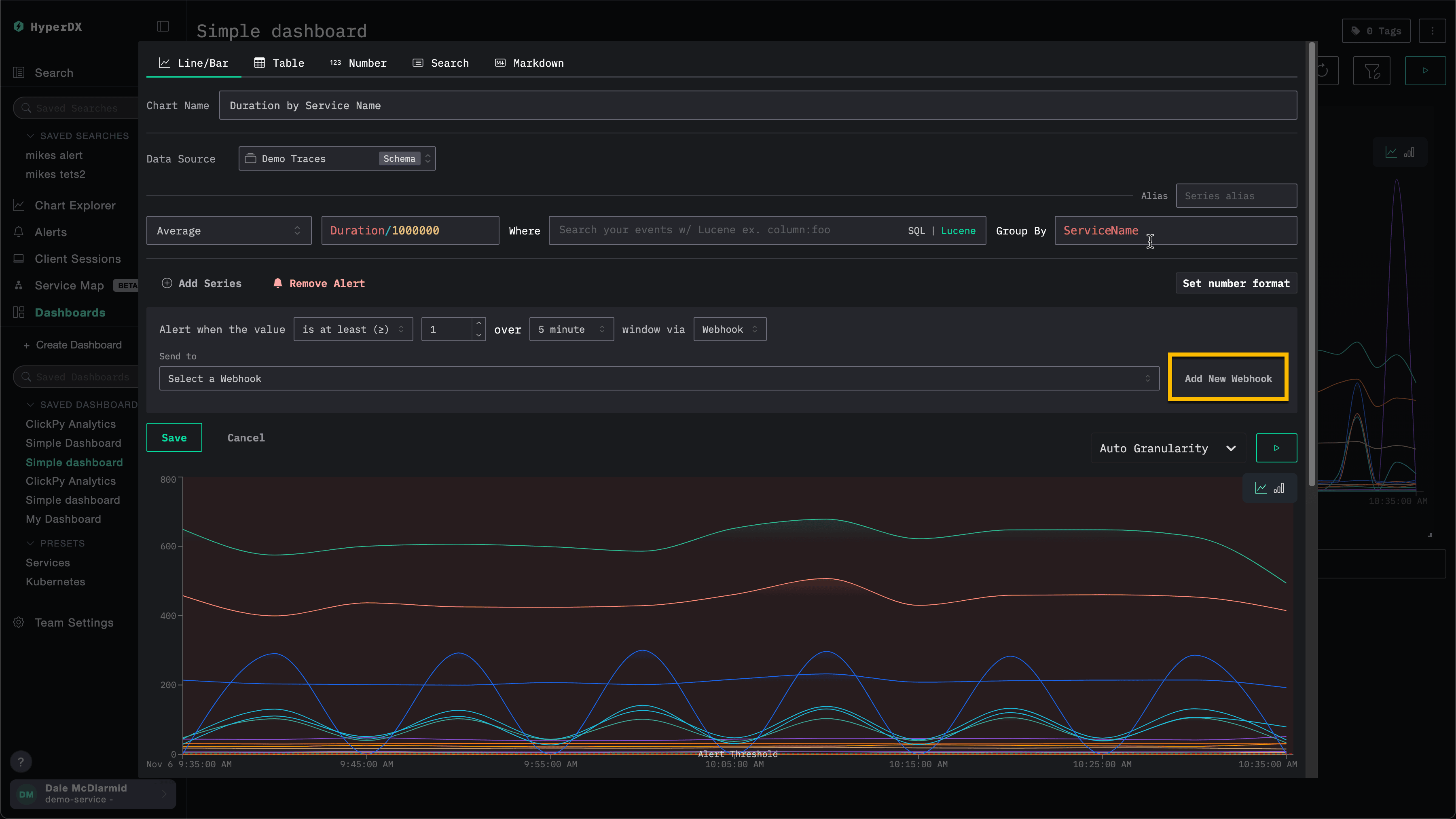 添加新 webhook