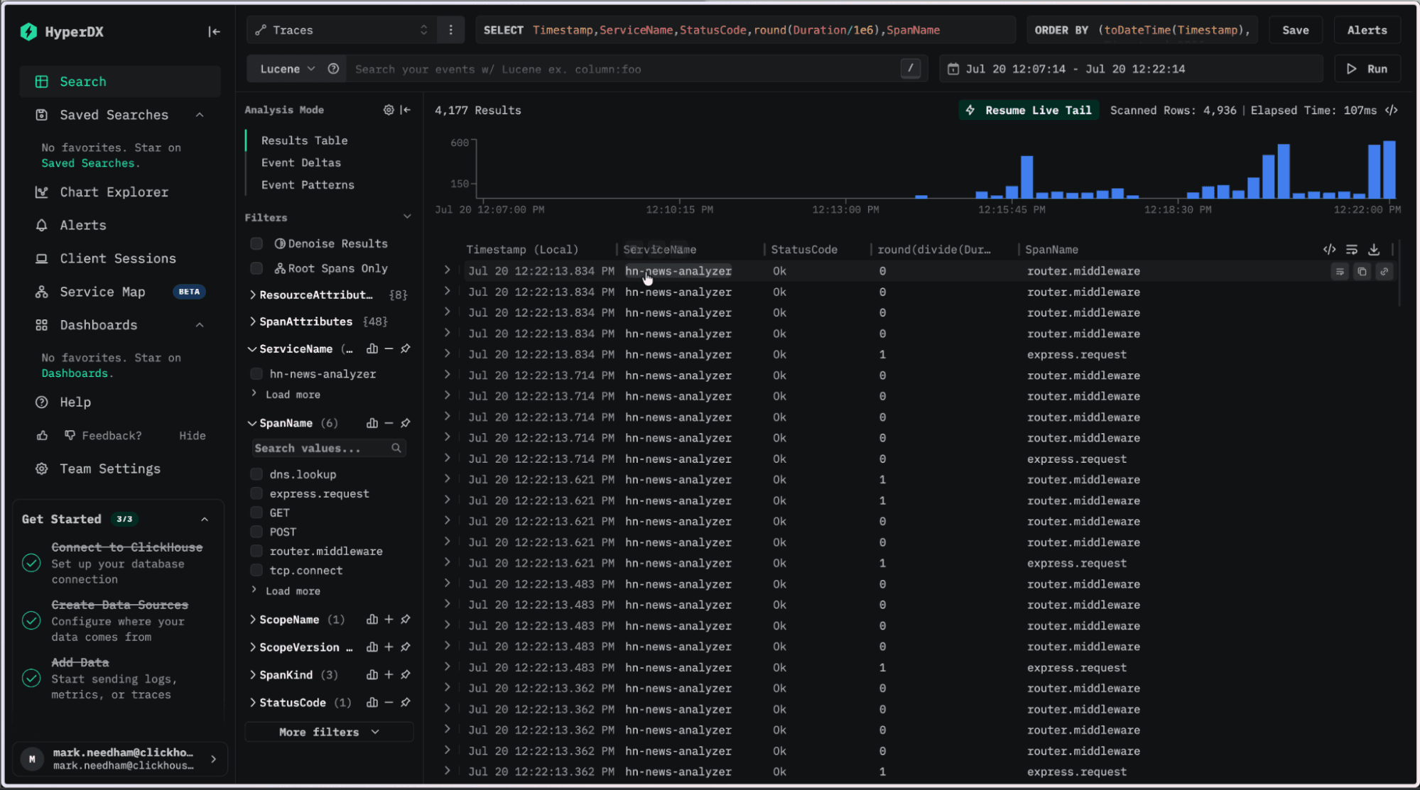ClickStack 트레이스의 Datadog 3
