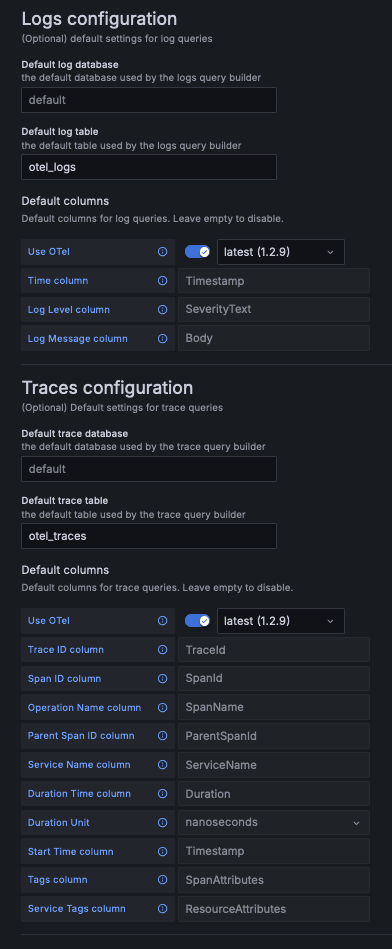 Configuration du connecteur